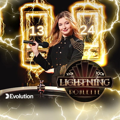 Lightning Roulette, een live-roulettetafel van Evolution in het live casino