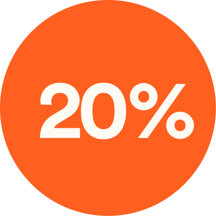 20% cashback